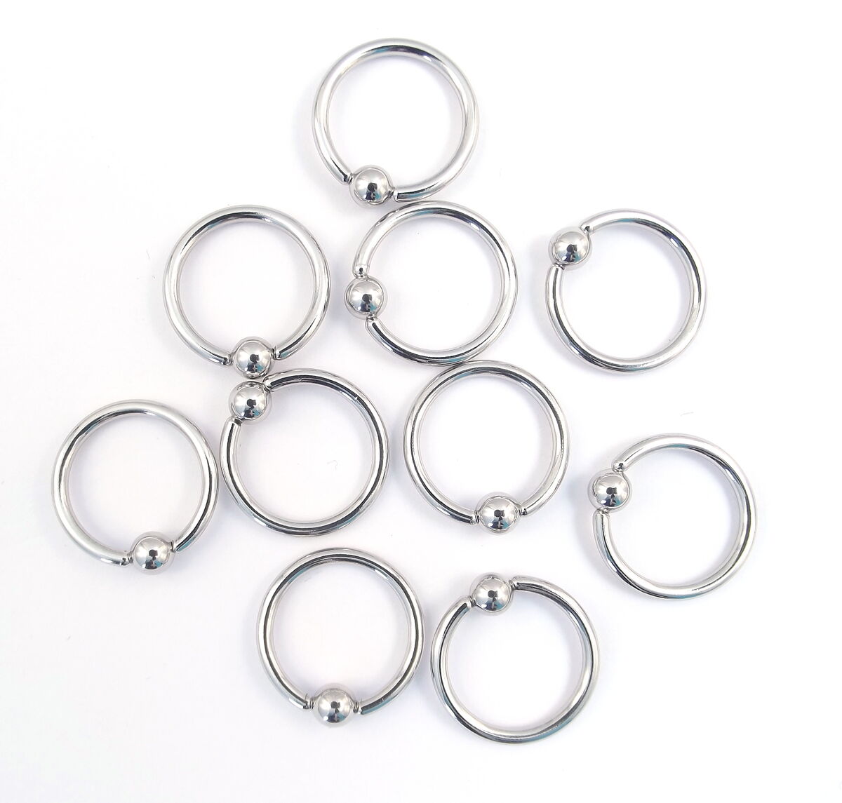 10 Pack BCR Ball Closure Ring Hoops